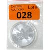 Image 1 : 1 Oz .9999 Silver 2020 Canada Maple Leaf Coin