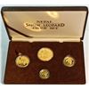 Image 1 : Nepal, 1988, Asarfi, Singapore Mint,  The Snow Leopard 999.9 Fine Gold, Proof Coin Set,  Set contain