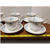 Image 3 : Royal Albert "Memory Lane" 7 teacup & saucers, 2 small plates