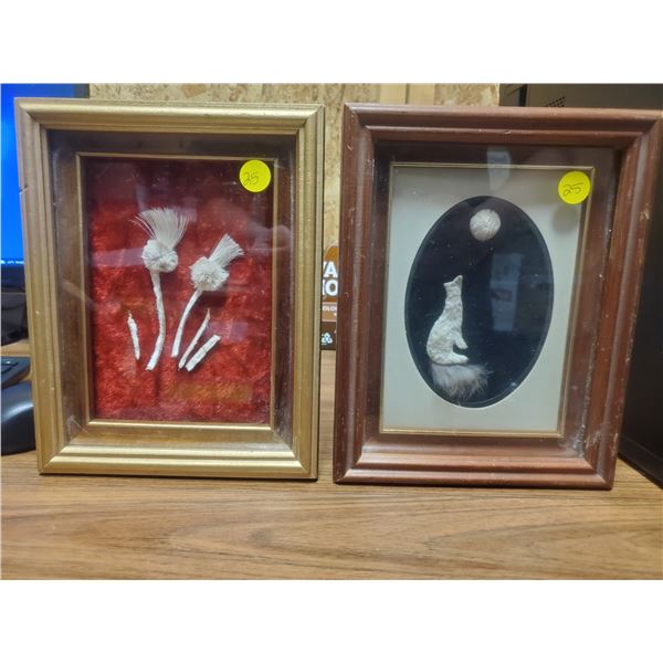 2 Caribou Hair Tuftings