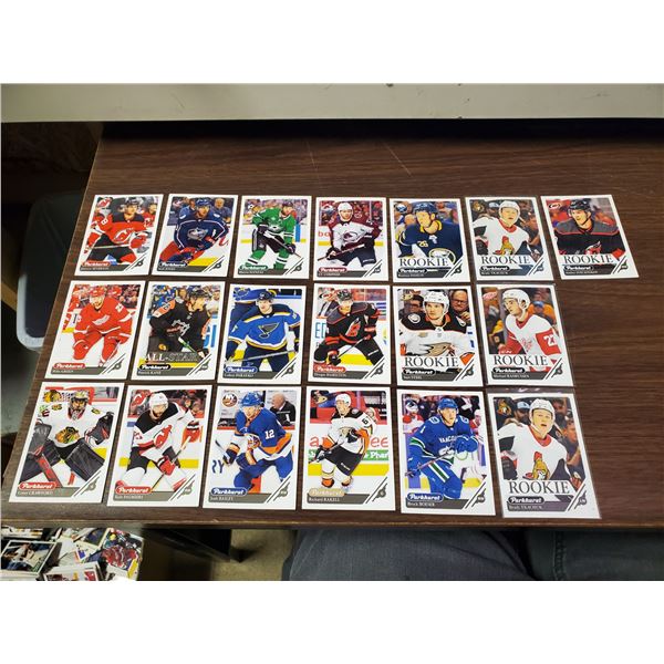 Lot of Parkhurst hockey cards 2018-2019 including rookies
