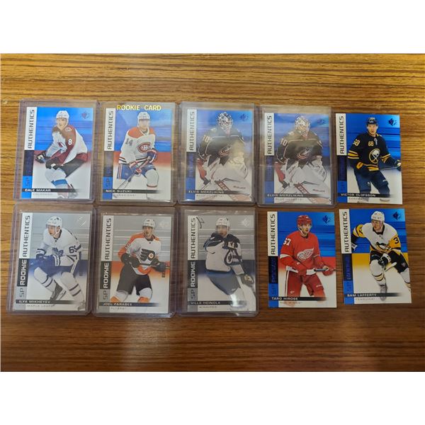 10 SP Authentic rookie hockey cards 2019-2020