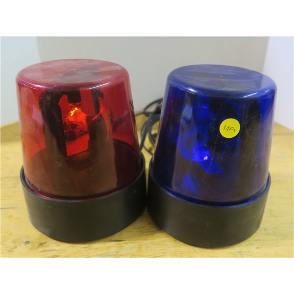 Red + Blue Rotating/Flashing lights