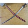 Image 1 : India Heer Dress Saber Sword w/Scabbard - Blade is Knicked - 31" blade