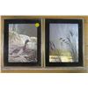 Image 1 : 2 x Framed Metalic Duck/Wildlife Pictures - Wall Art - 8" x 10"