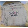 Image 1 : Lot of 5 Large (37" x 27") "Café Do Brazil" Coffee Burlap Sacks