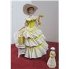 Image 2 : "President's Club" Porcelain Ladies w/ Cat Figurines (1 broken arm)