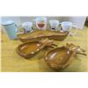 Image 1 : Wooden Bowls w/ Coffee + Tea Steeping Mugs