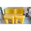 Image 1 : 2 yellow kids chairs