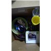 Image 1 : Misc. box, solo cups, plastic bowls, kettle