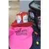 Image 2 : Vest (M), Molson Canadian Knitted Beer Hats + Cooler, Pink Roughrider Hat