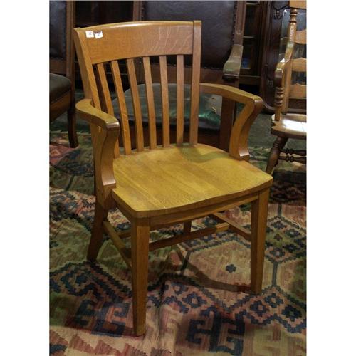 OAK OVAL BACK OFFICE CHAIR
