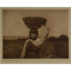 PHOTOGRAVURE EDWARD CURTIS THRESHING SAN JUAN