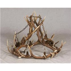 HUGE VINTAGE ELK ANTLER CHANDELIER
