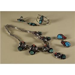 GROUP OF INDIAN STERLING JEWELRY