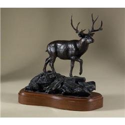 FIGURAL BRONZE STAG jOE HALKO 4/12