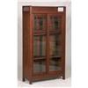 Image 1 : ARTS AND CRAFTS SLIDING GLASS OAK CABINET