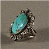Image 1 : STERLING SILVER RING WITH BLUE TURQUOISE