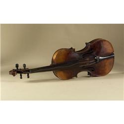 EARLY VIOLIN WITH WOODEN CASE