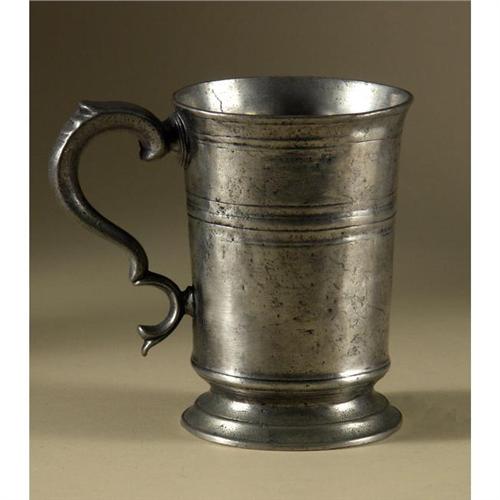 ENGLISH PEWTER MUG 19TH CENTURY W.R. LOFTUS