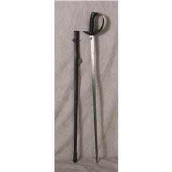 SPANISH SINGLE EDGE SWORD AND SCABBARD