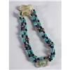 Image 1 : TURQUOISE AND LAPIS BEADED NECKLACE