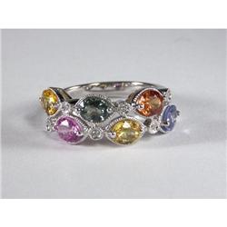 DIAMOND AND SAPPHIRE RING