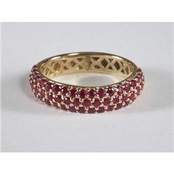 14K YELLOW GOLD AND RUBY RING