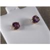 Image 1 : 14K YELLOW GOLD AMETHYST STUD EARRINGS