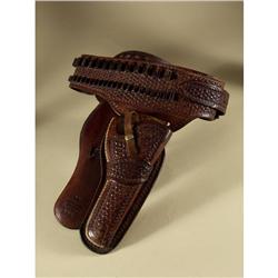 HAMMERED LEATHER DUAL BULLET HOLSTER
