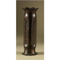 ARTS & CRAFTS STYLE HAND-HAMMERED COPPER VASE