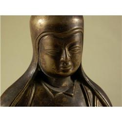 TWO TIBETAN STYLE METAL BUDDHA SCULPTURES