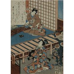 WOODBLOCK PRINT UTAGAWA KUNISADA TOYOKUNI III