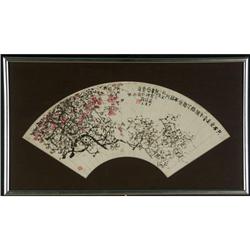HANDPAINTED SUMI INK PAPER FAN YU-LI DA-FU