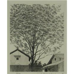 TWO CONTEMPORARY ETCHINGS RYOHEI TANAKA JAPAN
