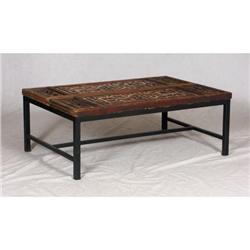 CHINESE TWO CARVED DOOR OR WINDOW PANELS ON FRAME