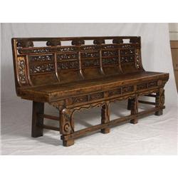CHINESE OPERA BENCH WITH PATINA