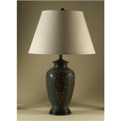 ASIAN STYLE CLOISONNE & METAL LAMP
