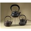Image 1 : THREE CAST IRON ASIAN TEAPOTS SWING HANDLES