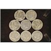 Image 1 : 8 ASSORTED KENNEDY HALF DOLLARS