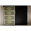 Image 2 : UNCUT SHEET OF 4-2009 $1 FRN'S CRISP UNC IN FOLIO