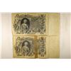 Image 2 : 2 PIECES OF OVERSIZE 1910 RUSSIA 100 RUBLES