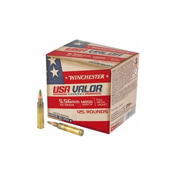 Winchester 556 M855 62 Gr FMJ Green Tip - 125 Rds
