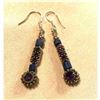 Ancient Roman Glass Amethyst Gemstone Earrings