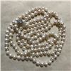 Image 2 : 8-9mm White Cultured Pearl 52" Rope Necklace
