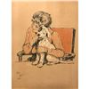 Early 1900's Lithograph, A Dog Day, Terrier