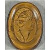 Antique Carved Tigers Eye Cameo, Classical Bust