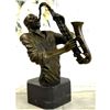 Image 1 : Signed Original Jazz Musician Bronze Sculpture
