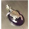 Image 2 : Amethyst Sterling Silver Turtle Pendant