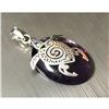 Image 3 : Amethyst Sterling Silver Turtle Pendant